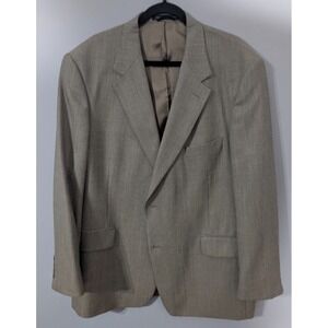 Vintage Oak Creek Men's Tan/Beige Tweed Wool Sport Coat Blazer Jacket Size 46L